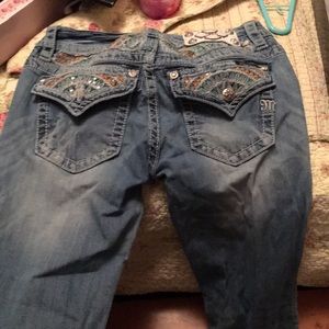 Miss me jeans gently worn cute Aztec pattern